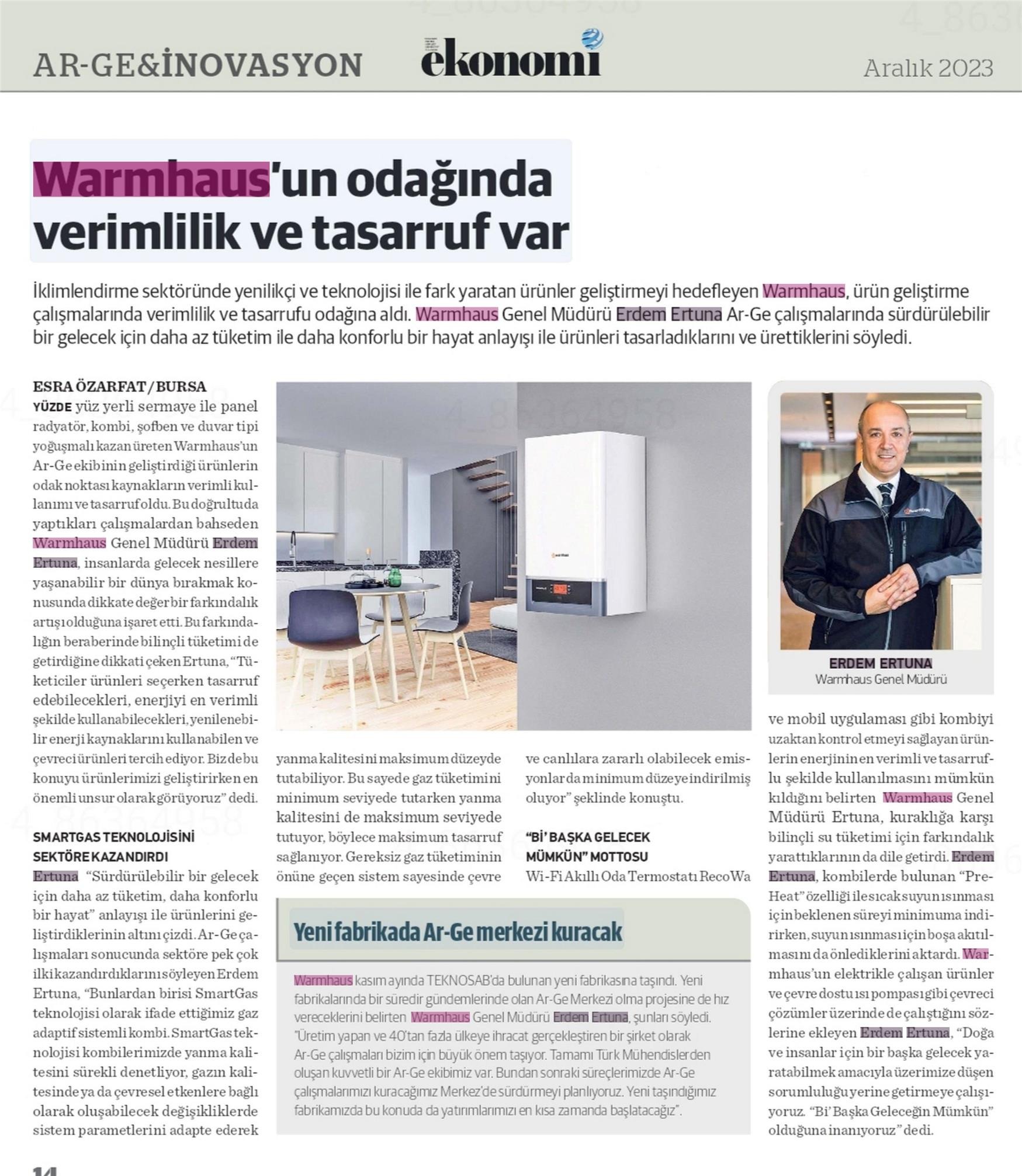 Warmhaus'un Odağında Verimlilik ve Tasarruf Var